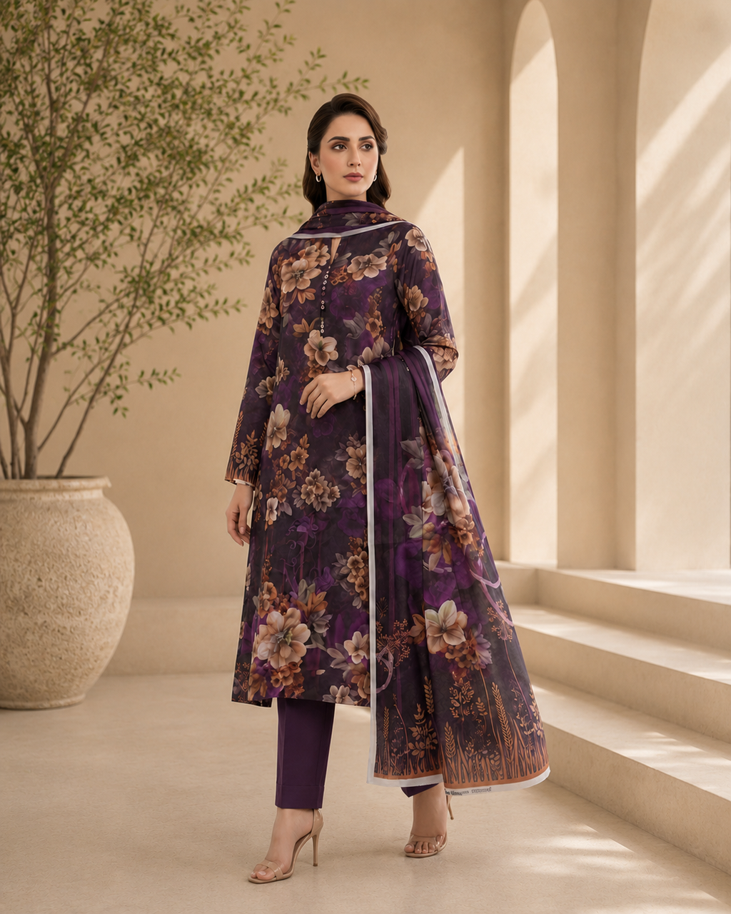3 Piece Lawn Suit (Pret)