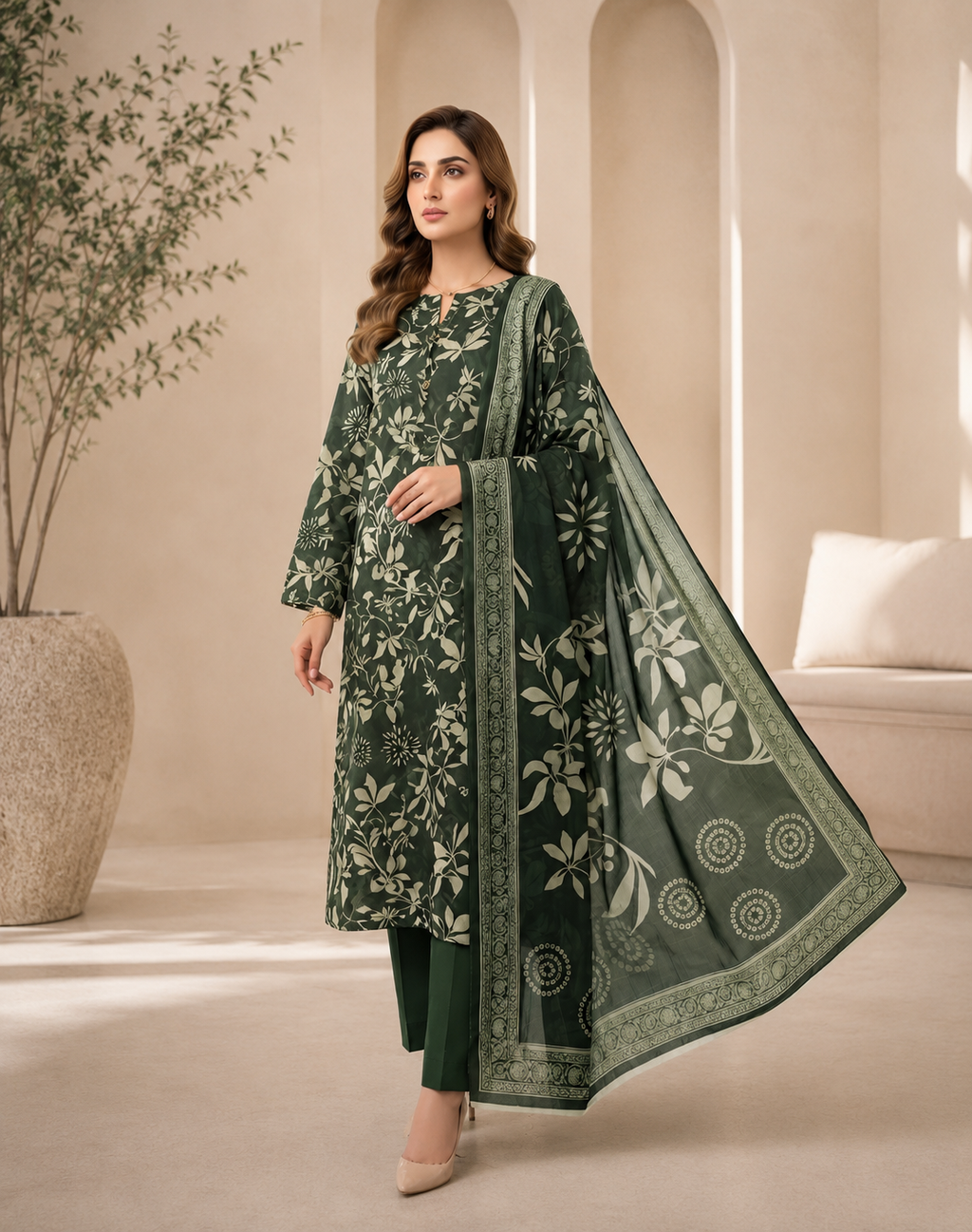 3 Piece Lawn Suit (Pret)