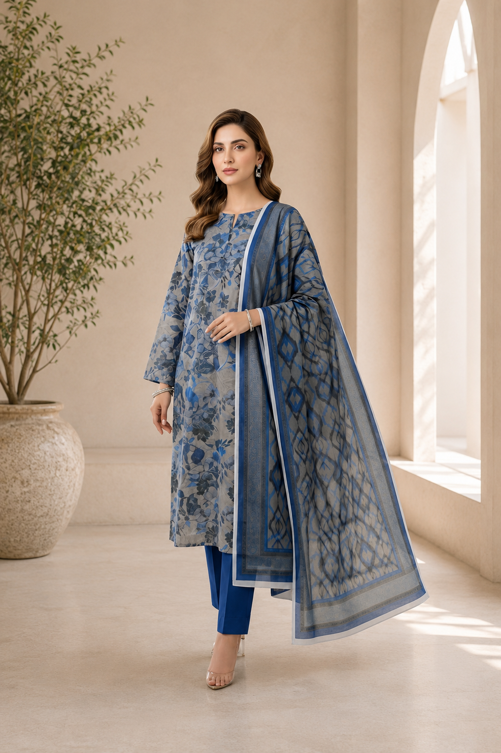 3 Piece Lawn Suit (Pret)