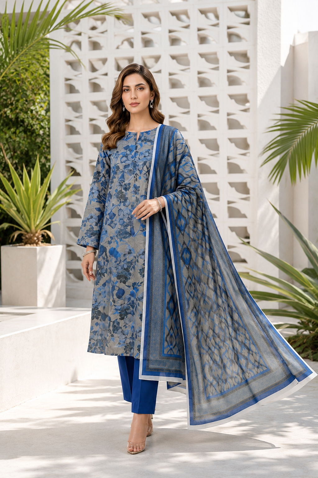 3 Piece Lawn Suit (Pret)