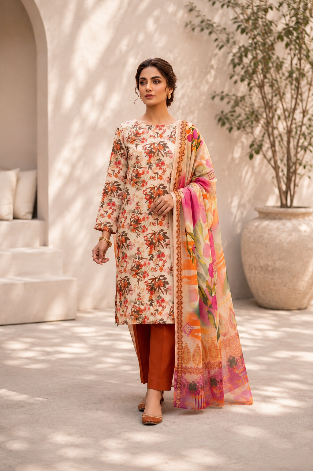 3 Piece Lawn Suit (Pret)