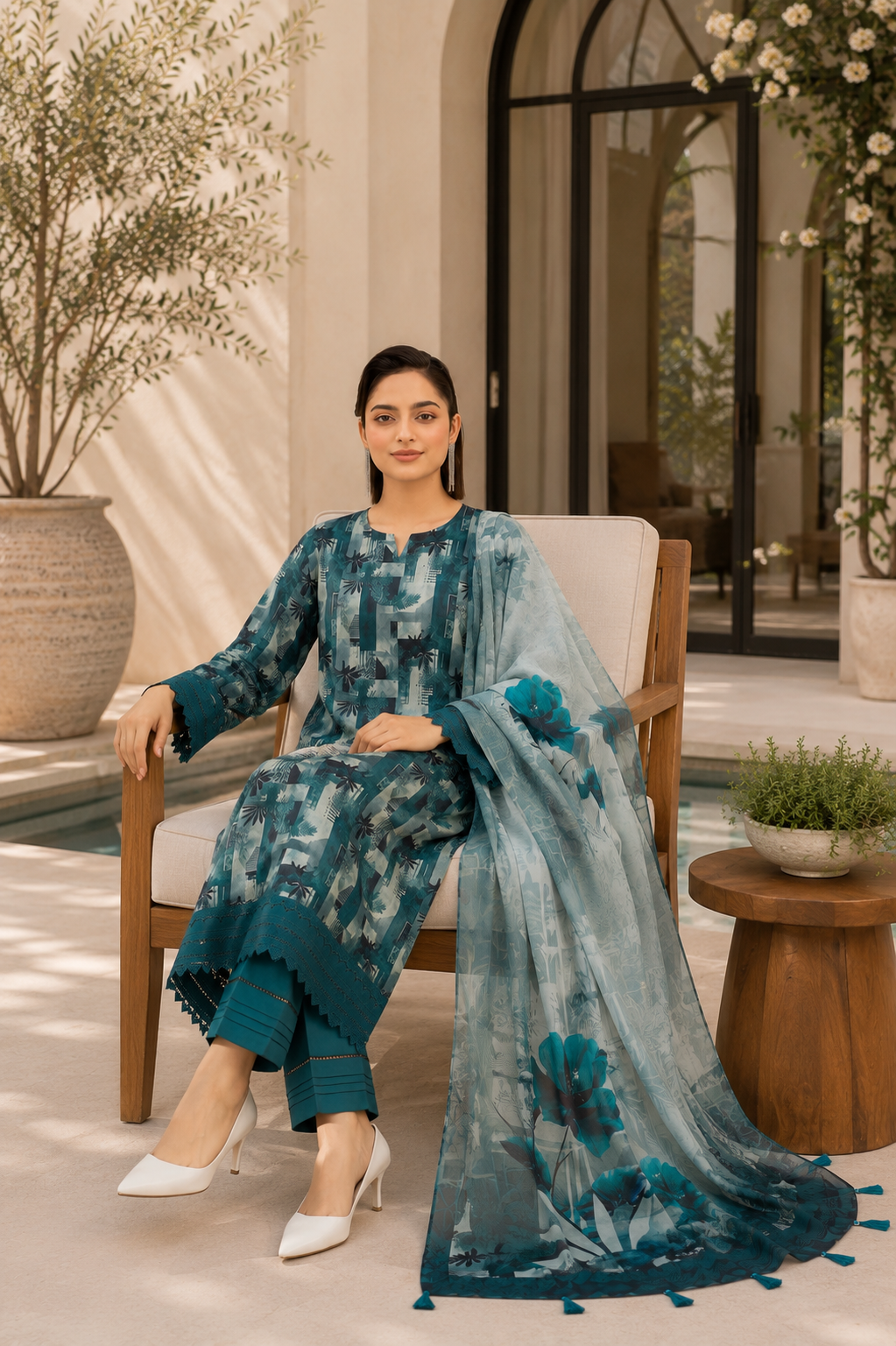3 Piece Lawn Suit (Pret)