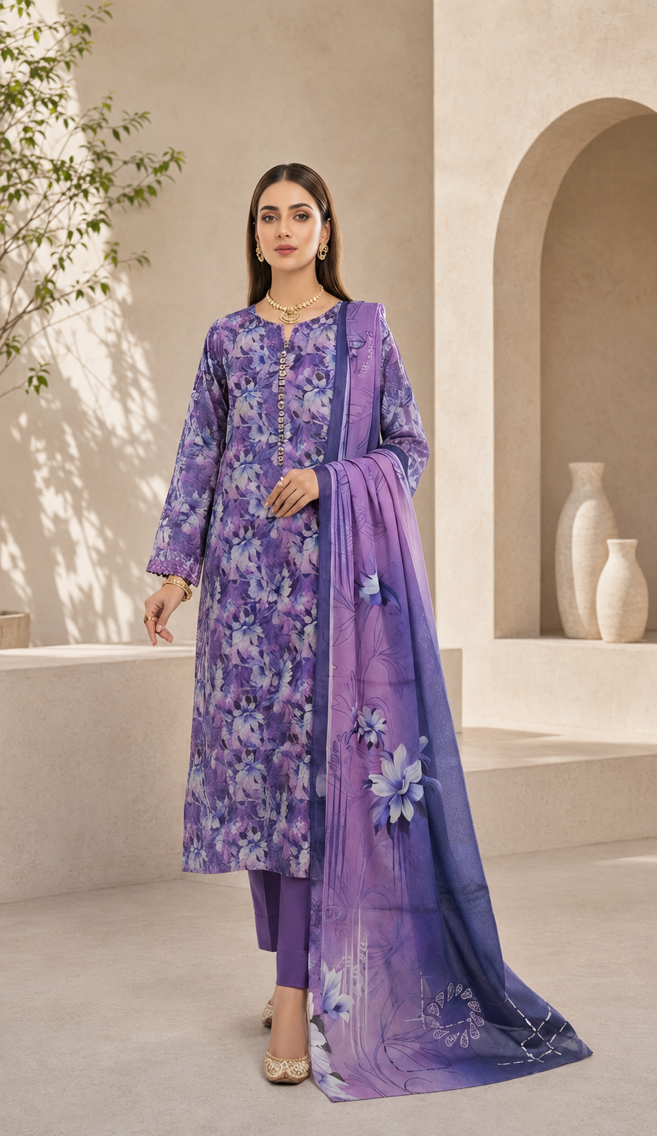 3 Piece Lawn Suit (Pret)