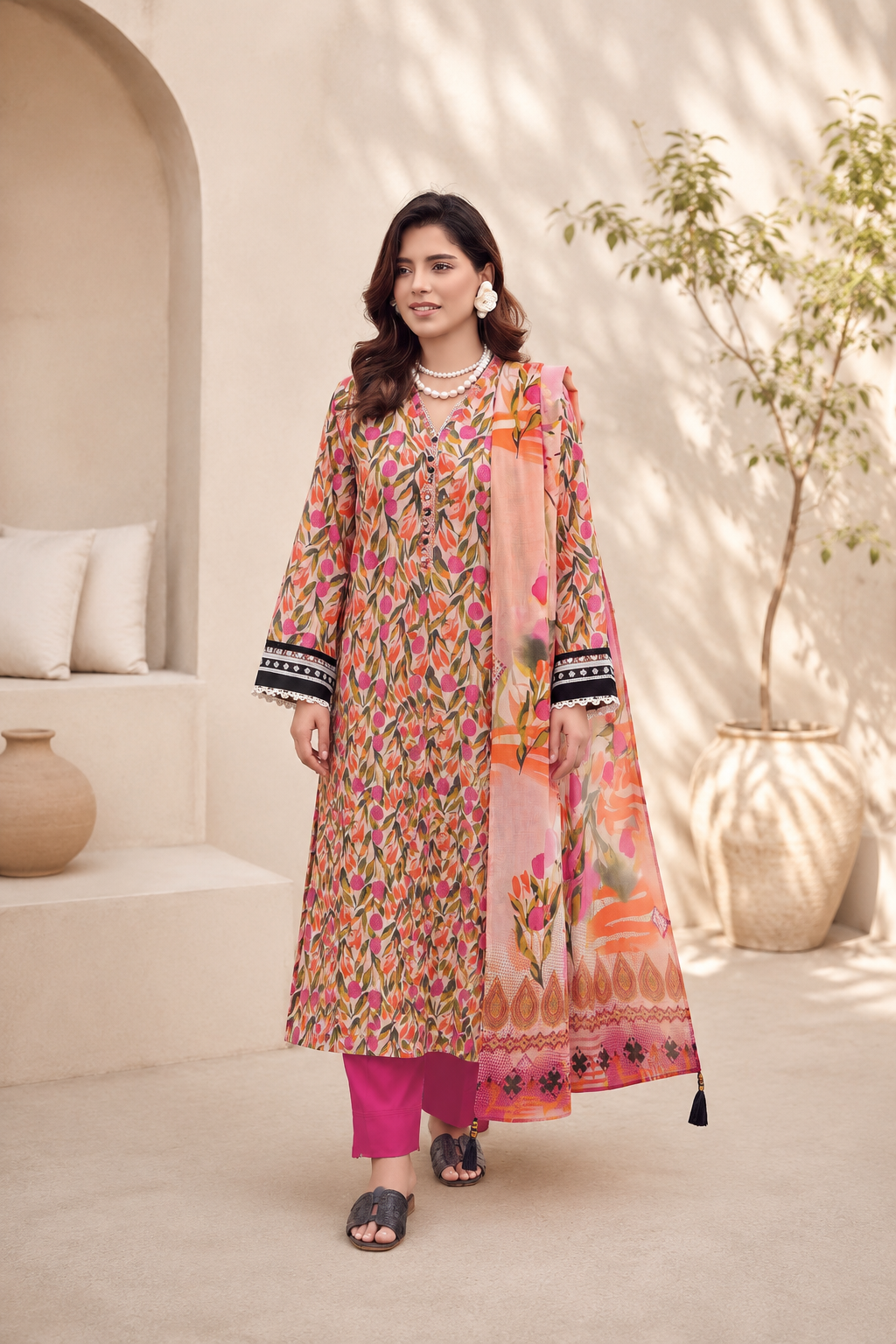 3 Piece Lawn Suit (Pret)