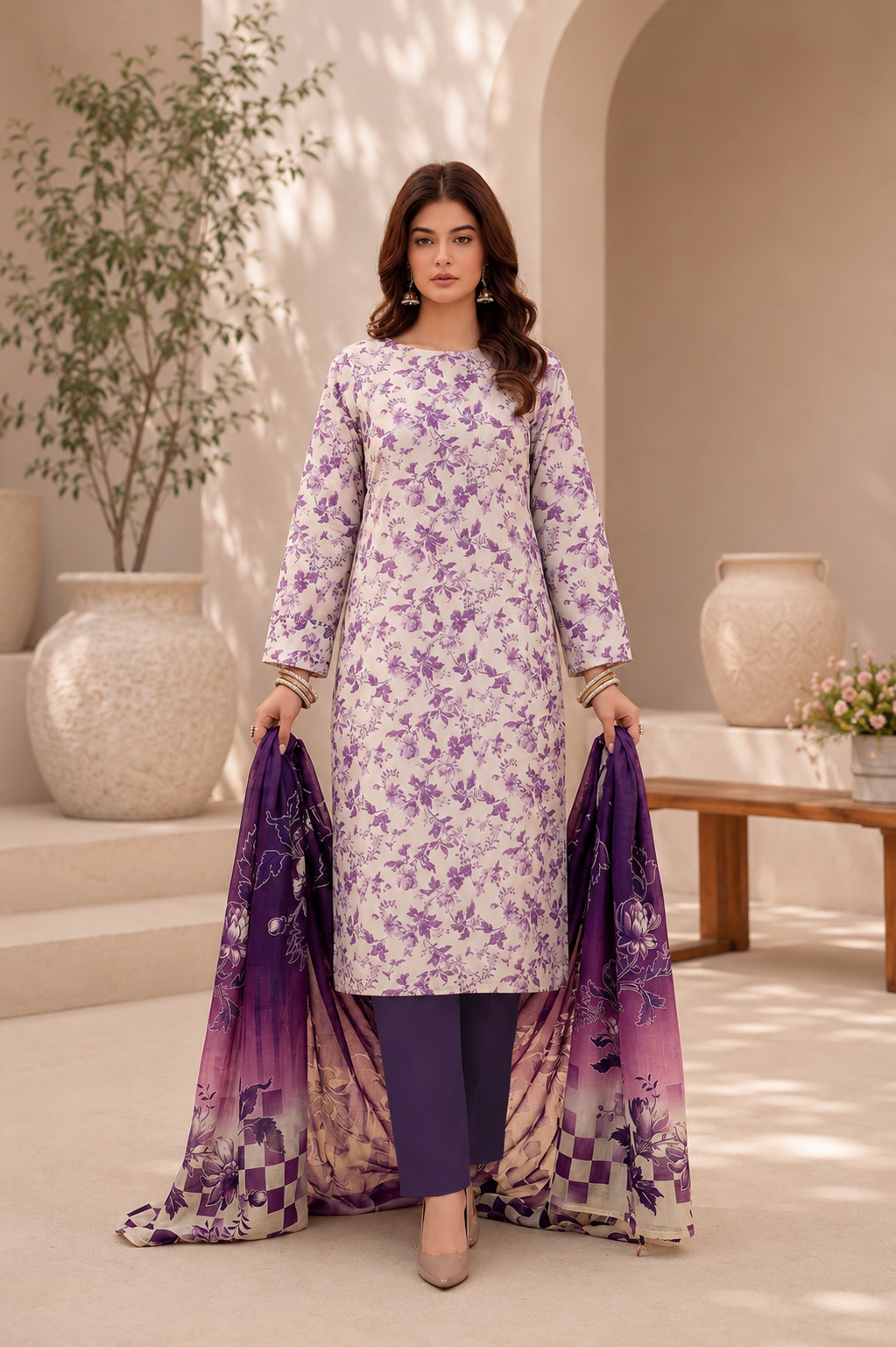 3 Piece Lawn Suit (Pret)