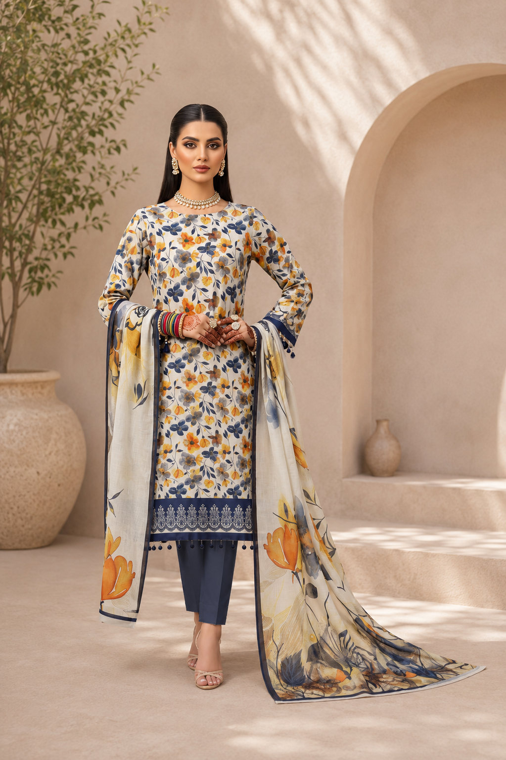3 Piece Lawn Suit (Pret)