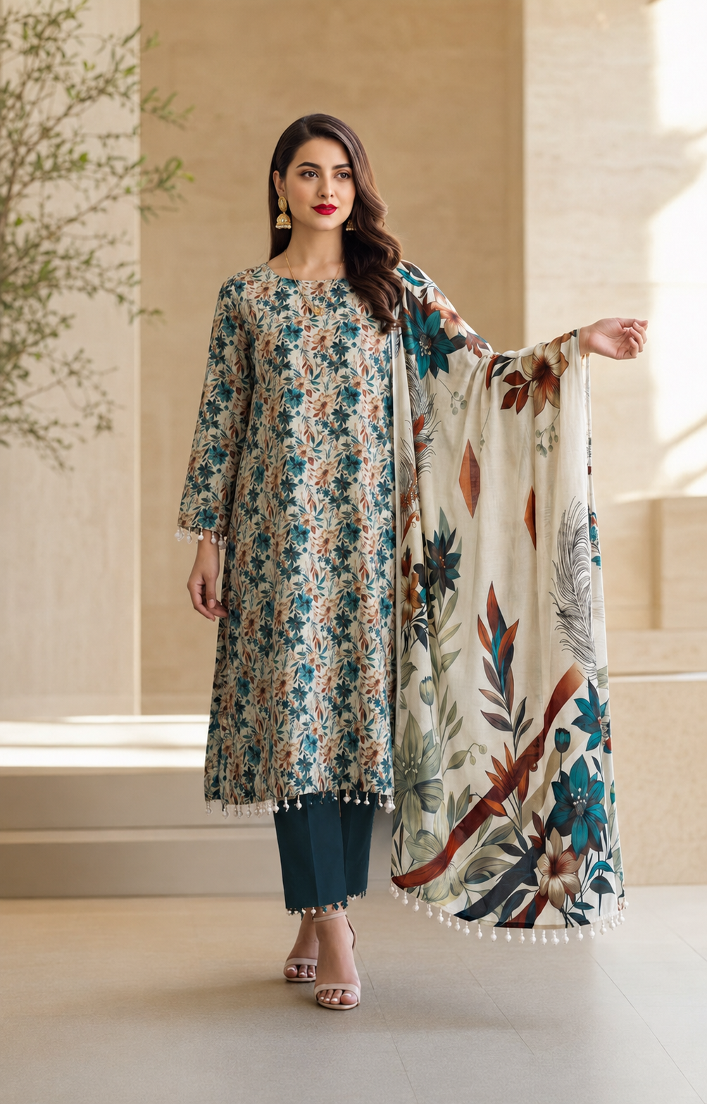3 Piece Lawn Suit (Pret)