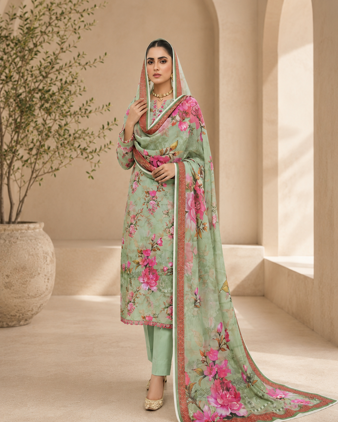 3 Piece Lawn Suit (Pret)