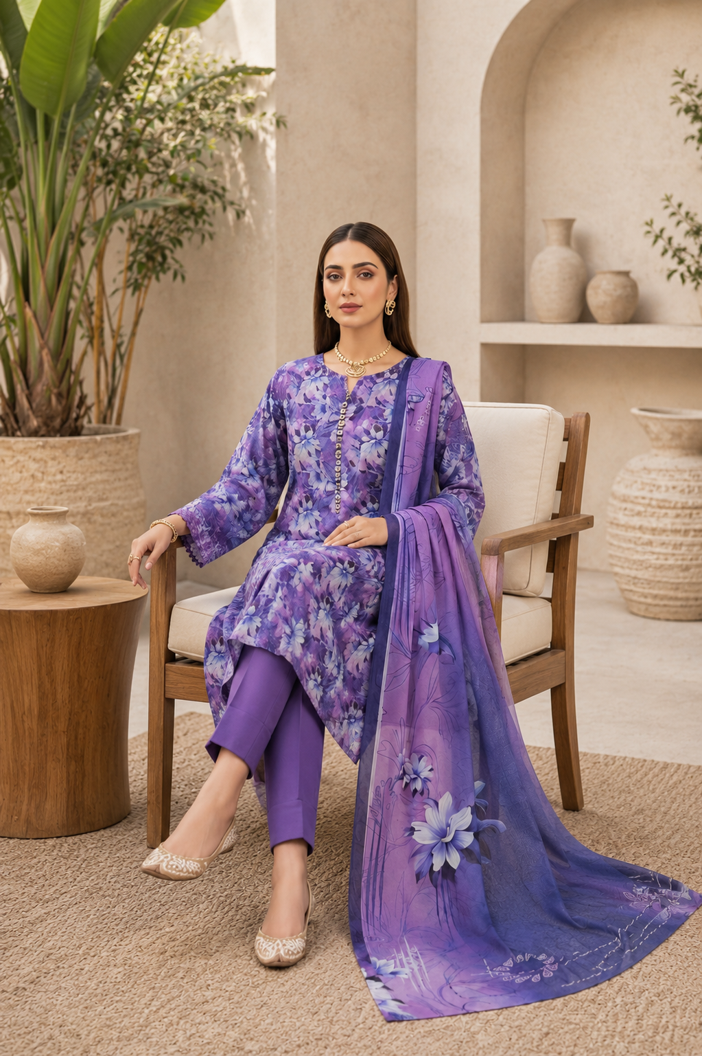 3 Piece Lawn Suit (Pret)