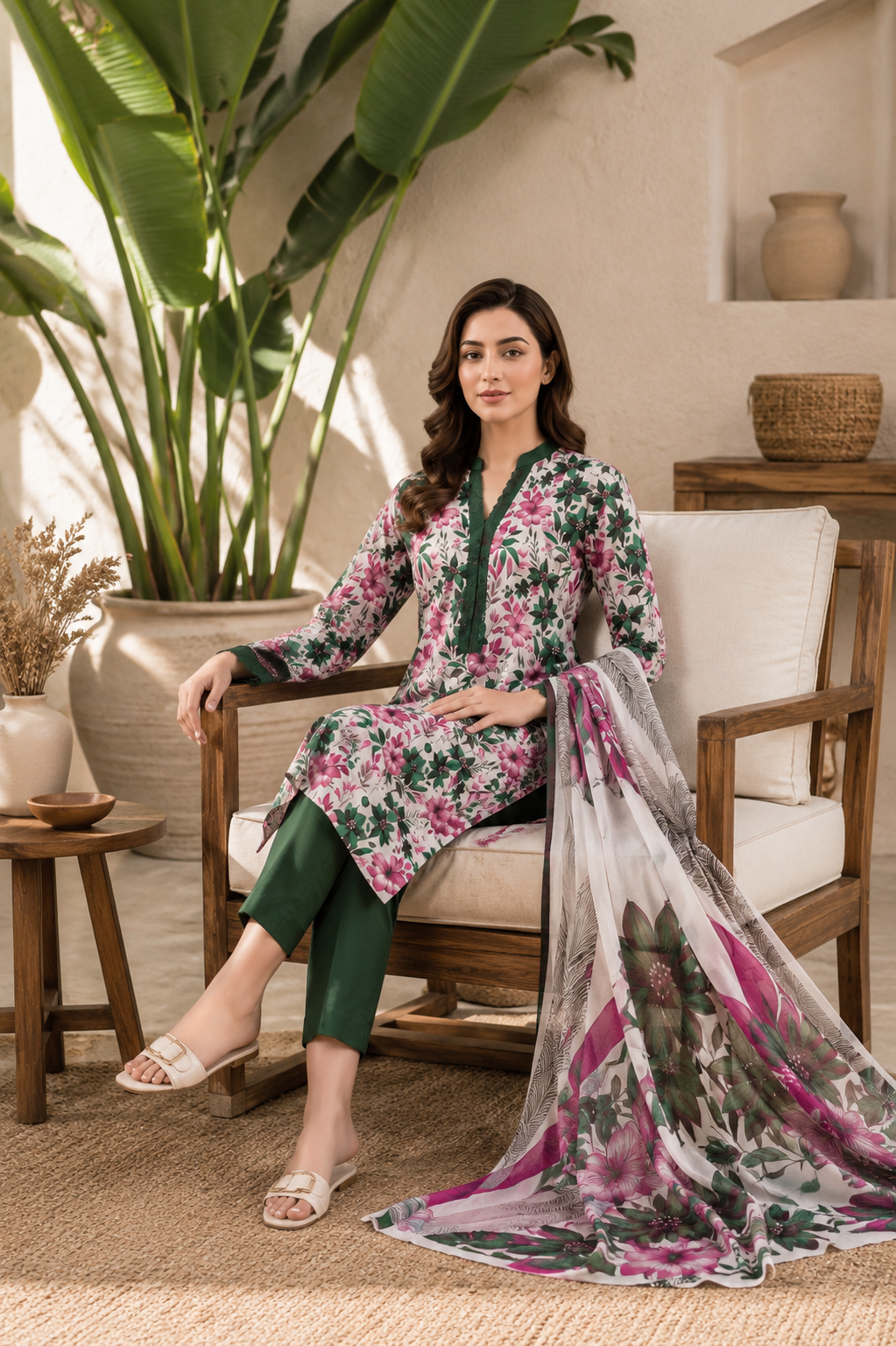 3 Piece Lawn Suit (Pret)
