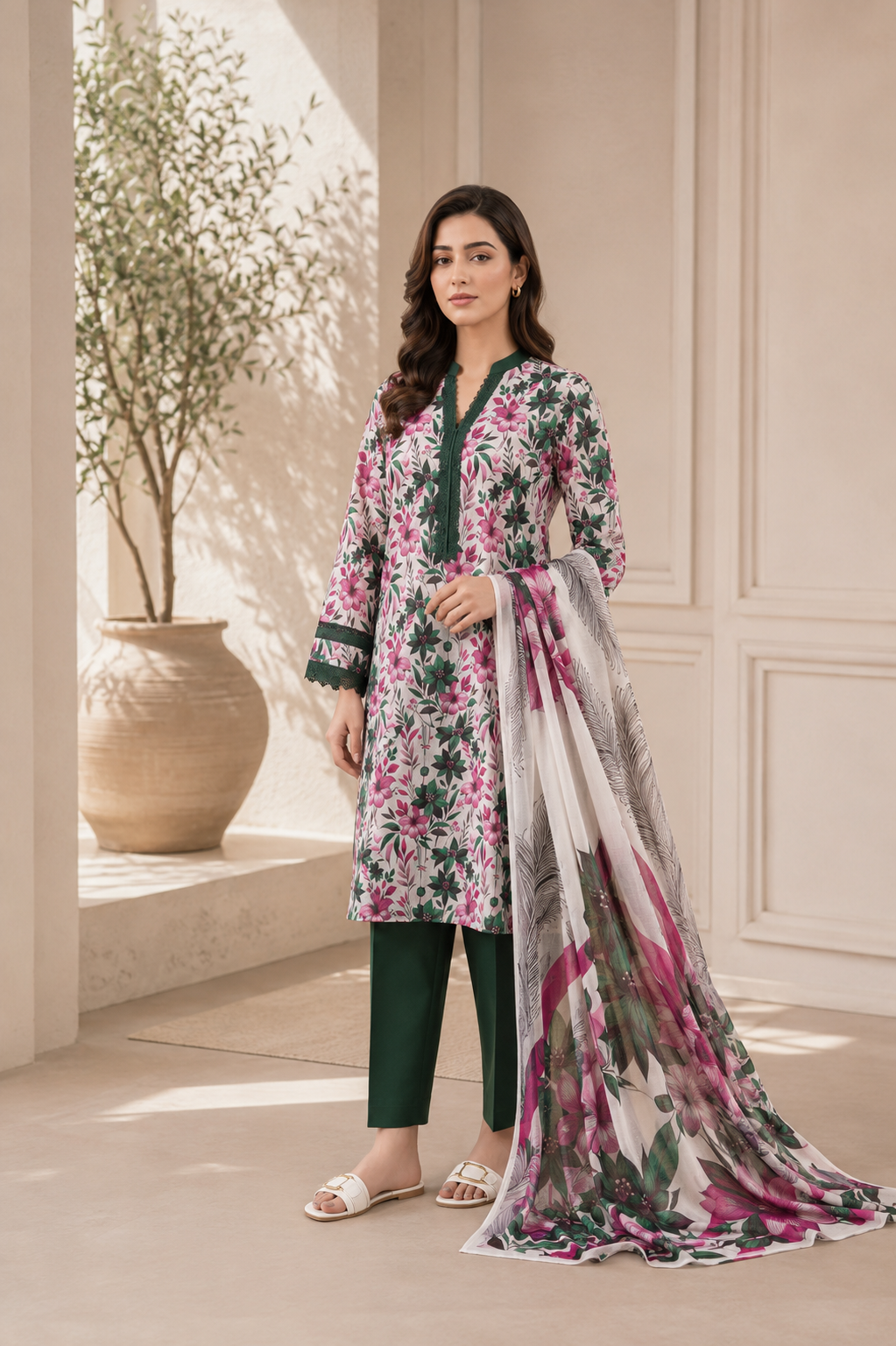 3 Piece Lawn Suit (Pret)